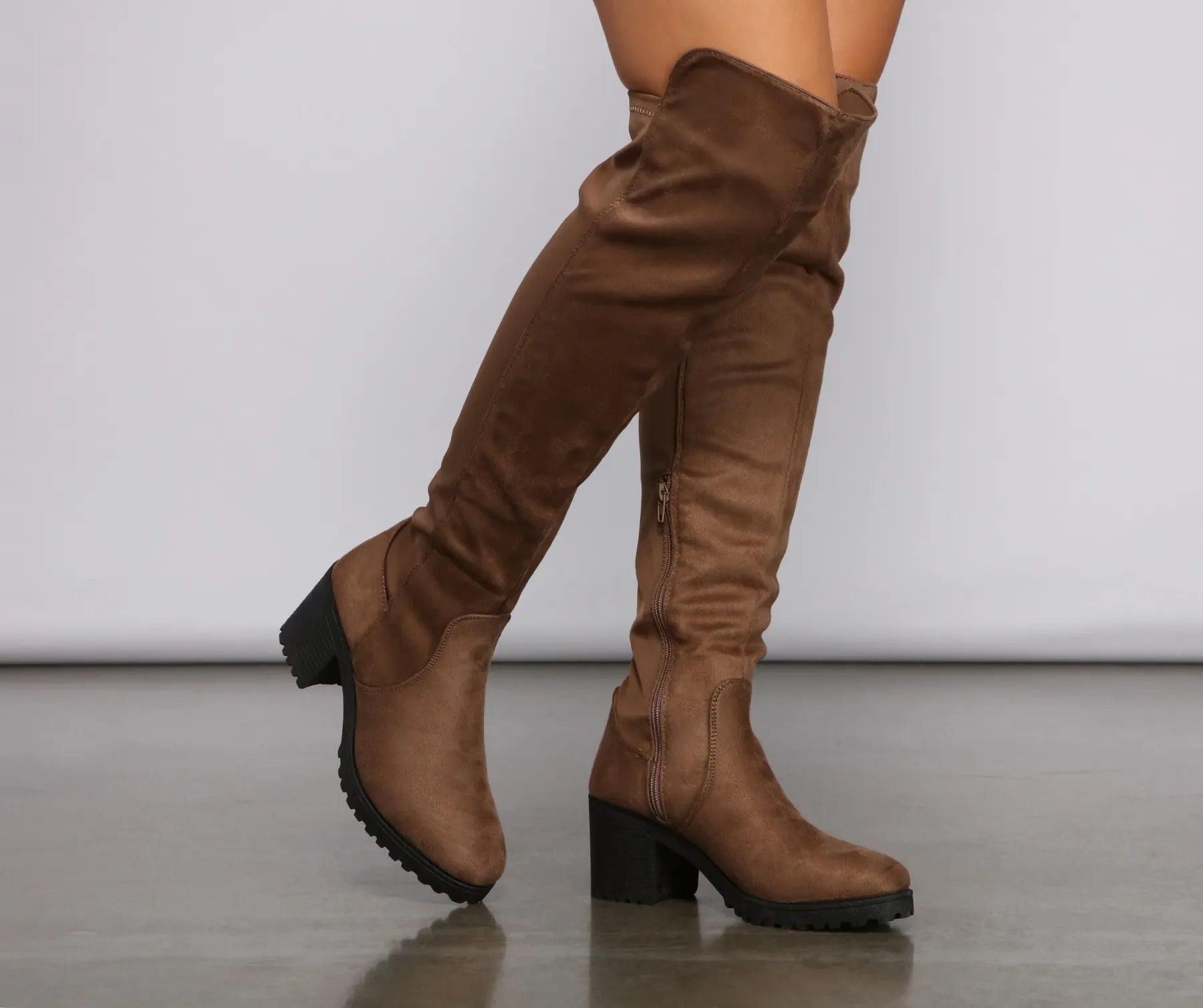 50/50 Over The Knee Lug Boots