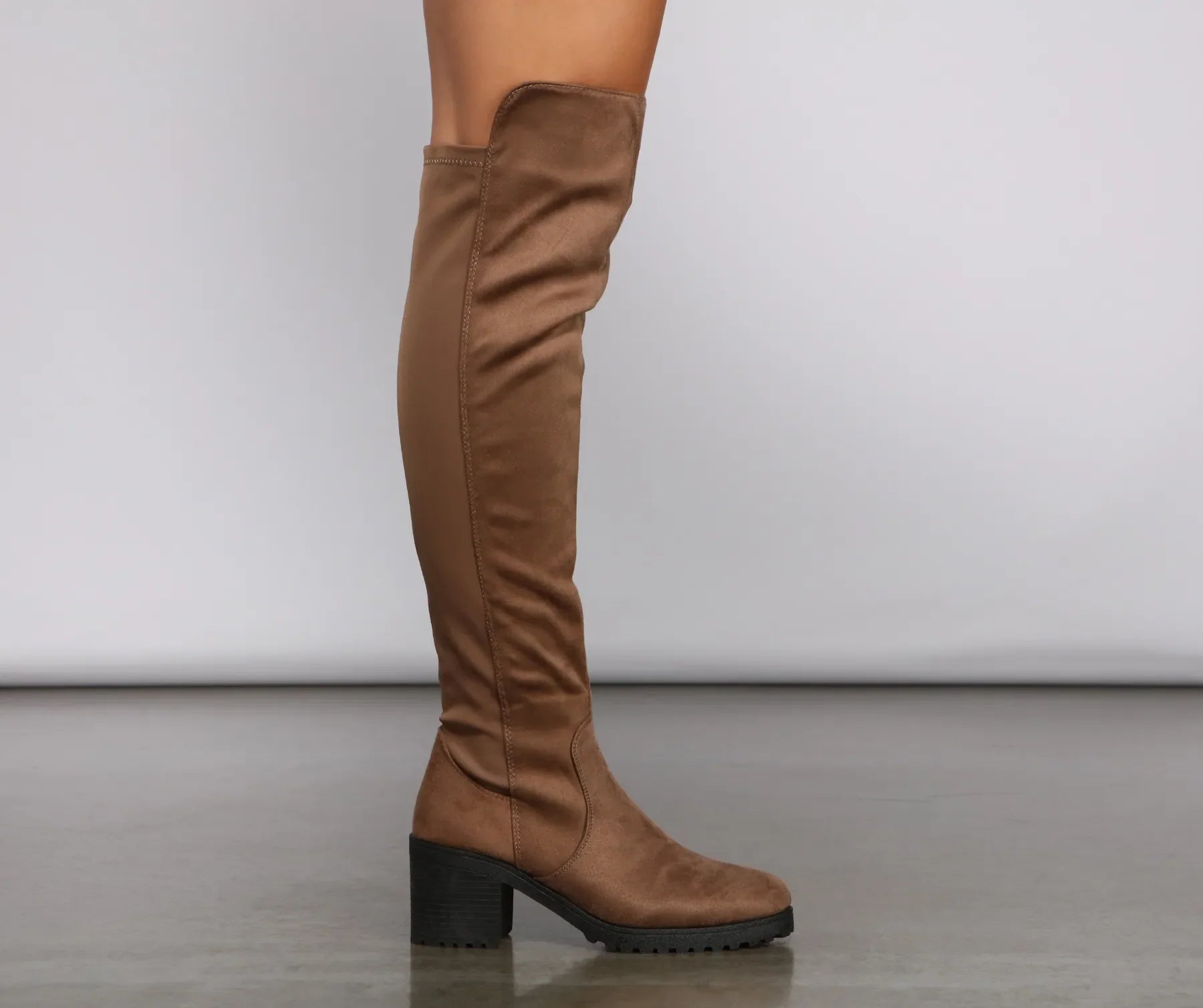 50/50 Over The Knee Lug Boots
