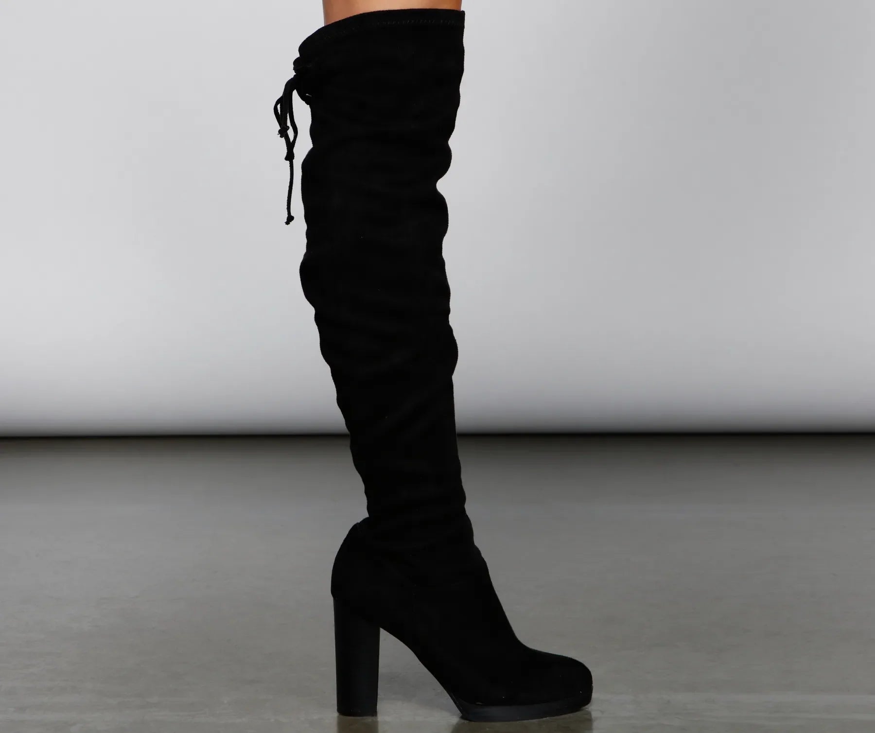 So Classic Faux Suede Platform Boots