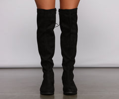 Fab and Chic Faux Suede Lace-Up Boots