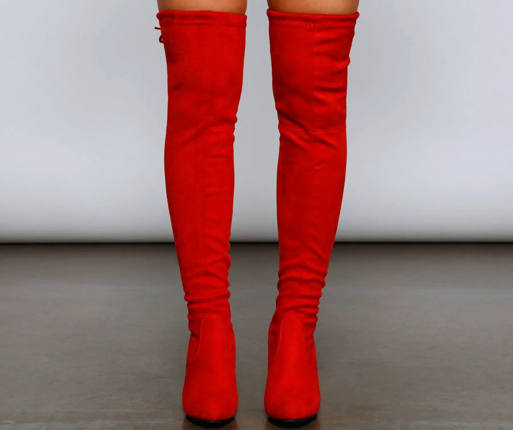 Chic Stunner Over The Knee Faux Suede Boots