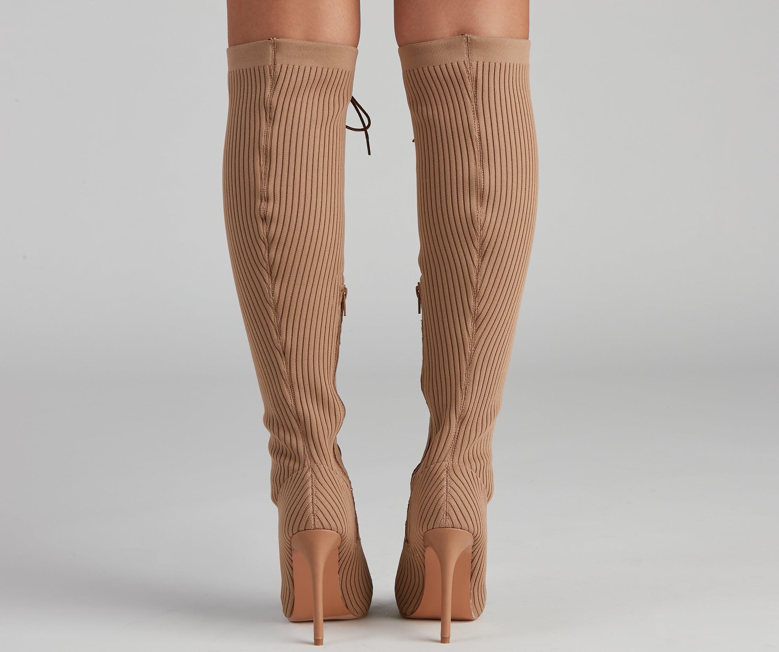 Elevated And Trendy Lace-Up Stiletto Boots
