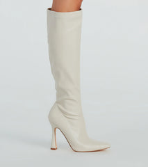 Perfect Day Faux Leather Under-The-Knee Boots