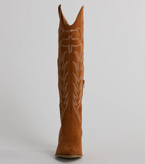 Kick Up The Dust Knee High Suede Western Boots