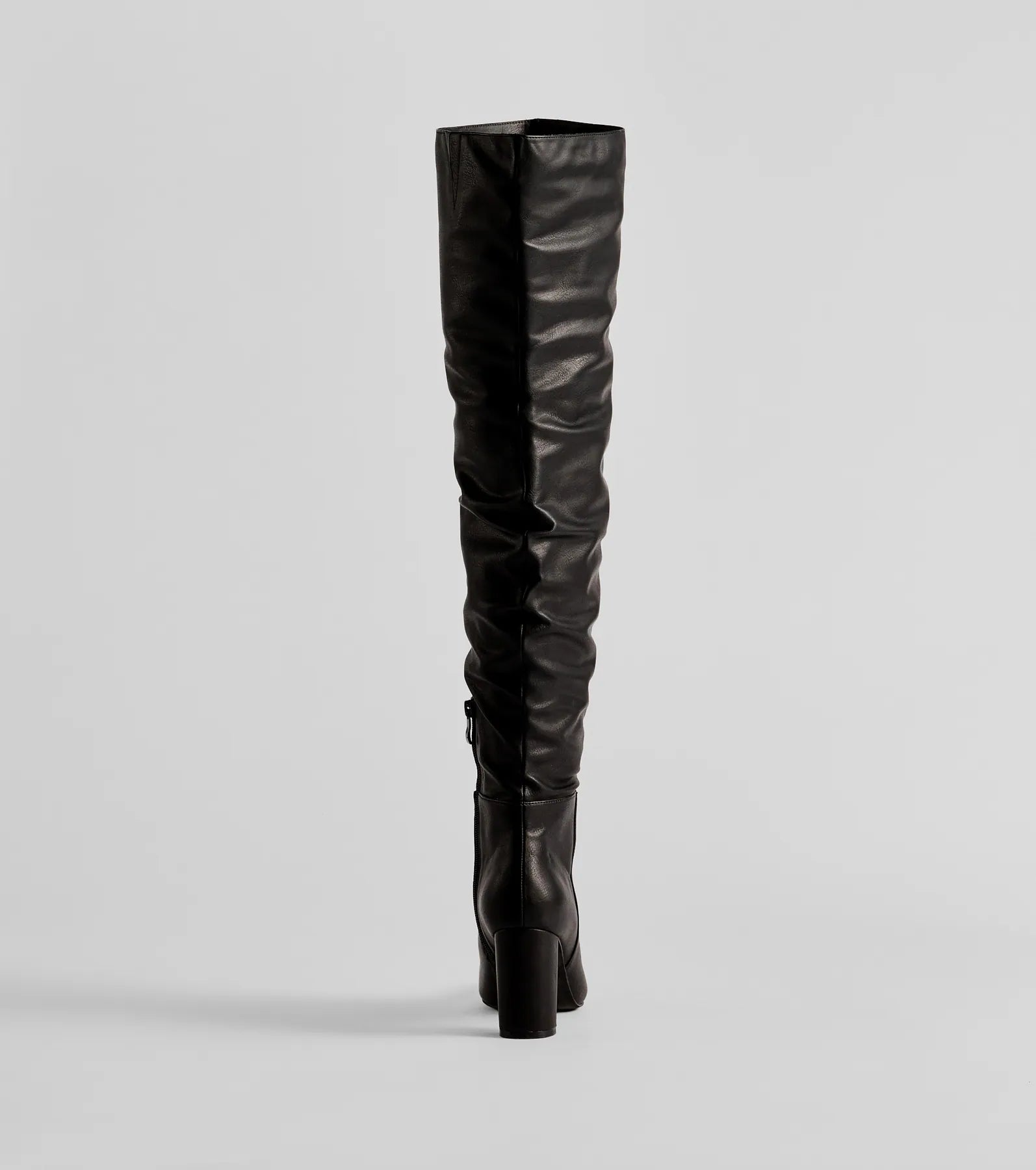 Trendy Strut Faux Leather Over-The-Knee Boots