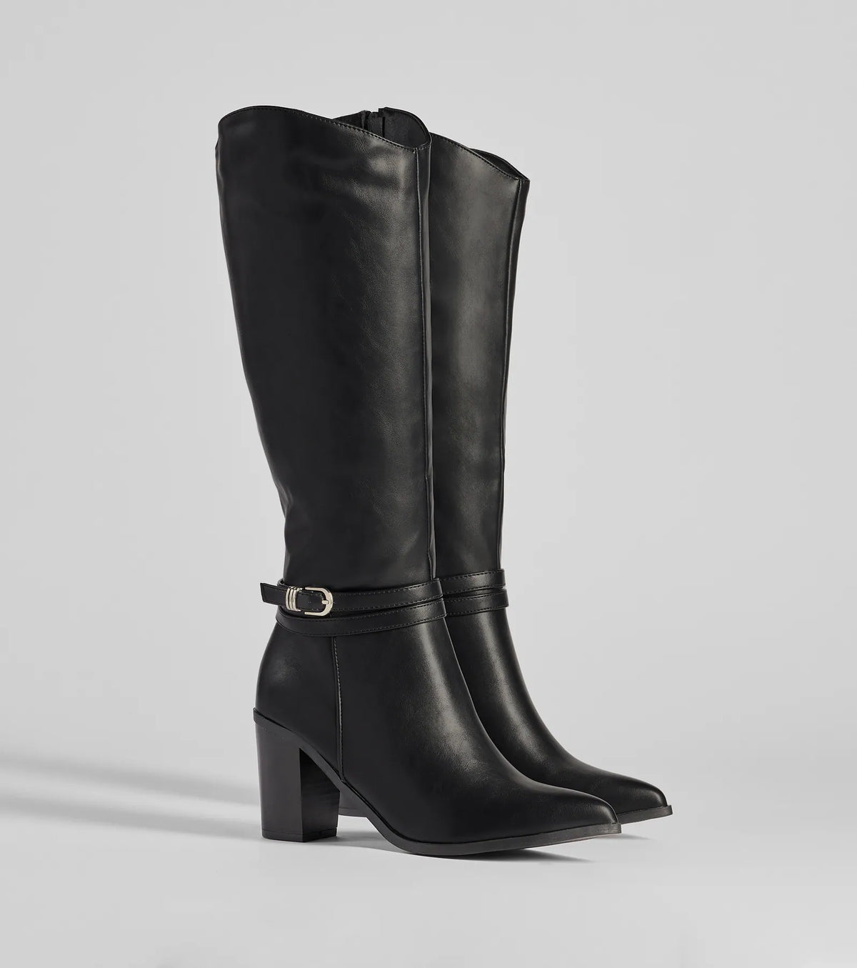 Strut The Streets Under-The-Knee Faux Leather Boots