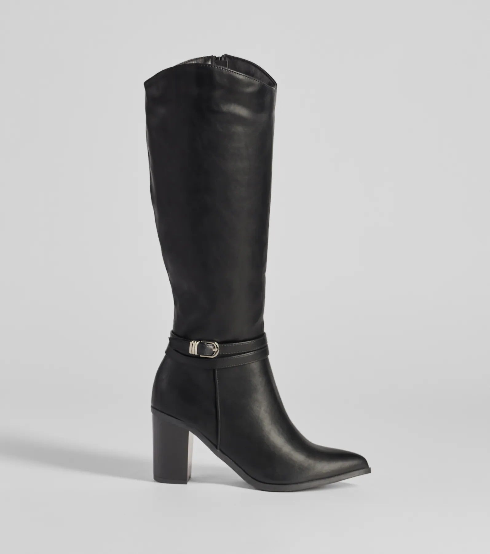 Strut The Streets Under-The-Knee Faux Leather Boots