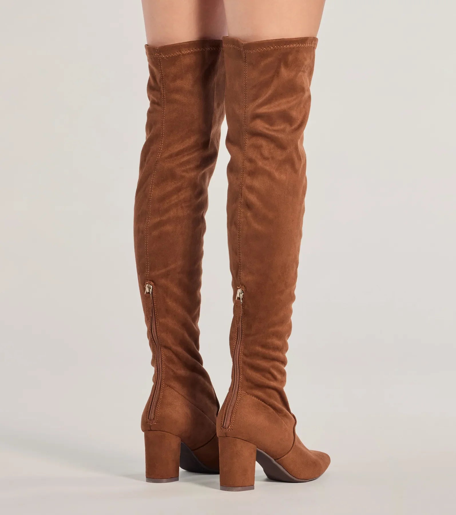Feelin' Fab Faux Suede Over-The-Knee Boots