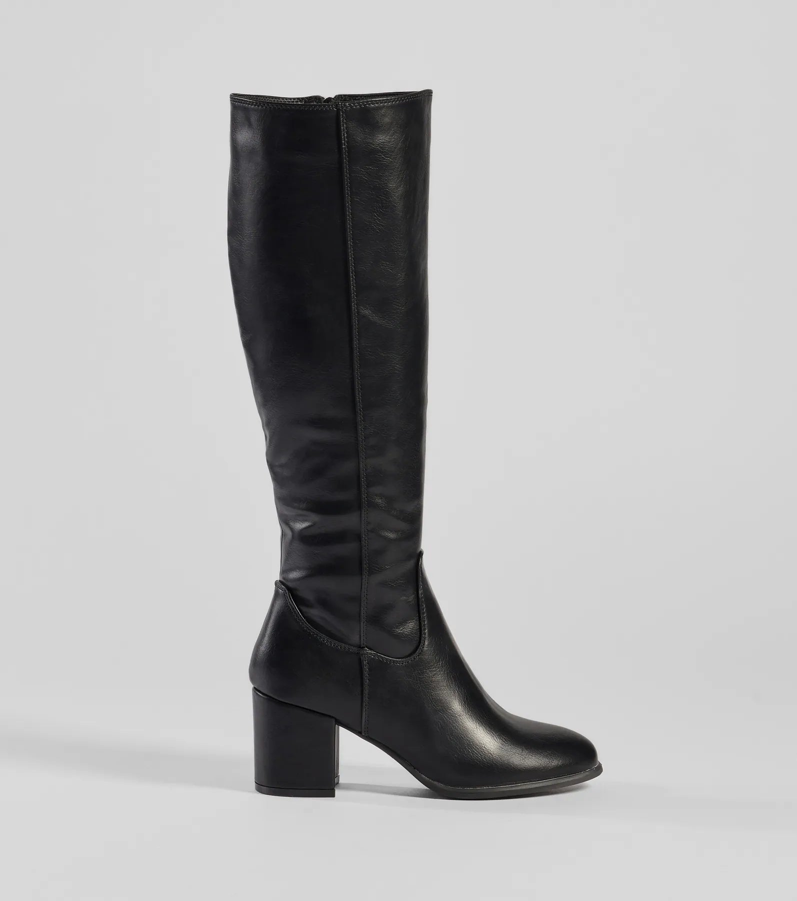 Chic Strides Faux Leather Under-The-Knee Boots