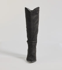 Fab Slay Buckle Strap Under-The-Knee Boots