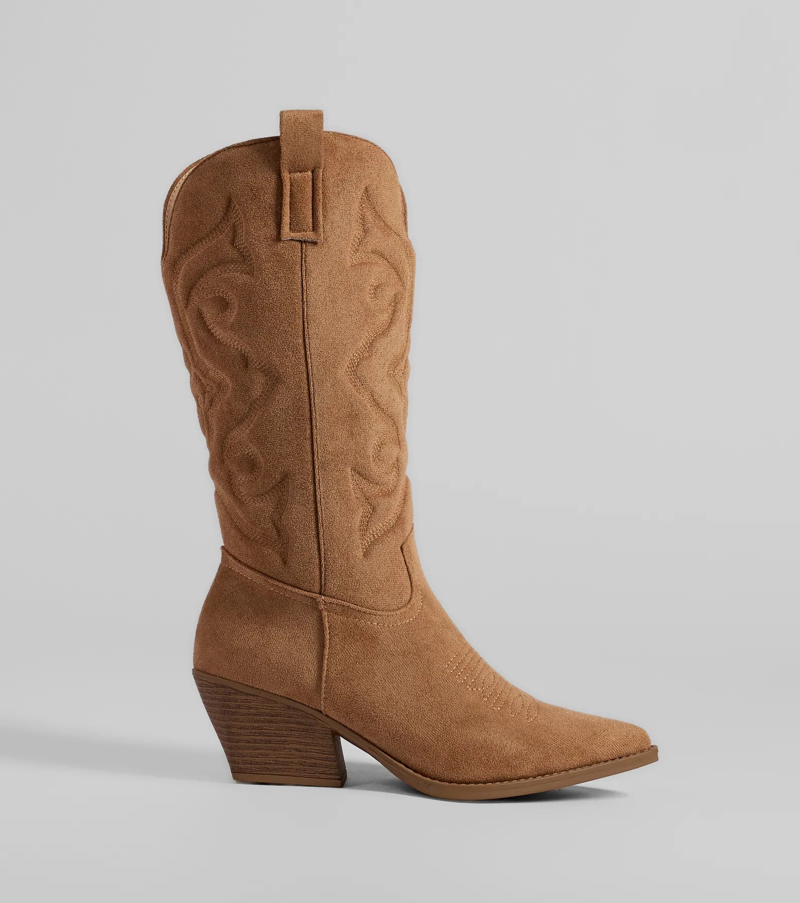 Country Threads Western Microsuede Cowboy Boots