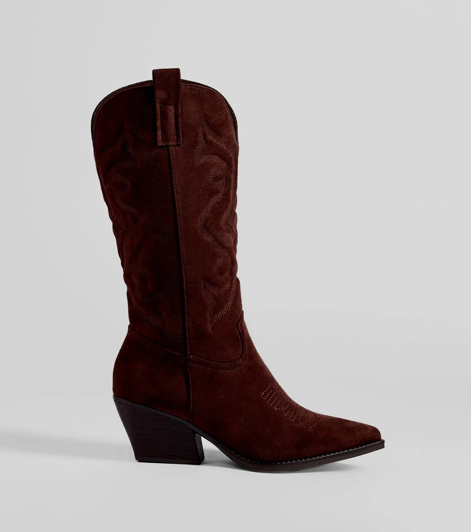 Country Threads Western Microsuede Cowboy Boots