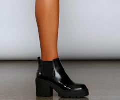 A Trendy Vibe Lug Sole Booties