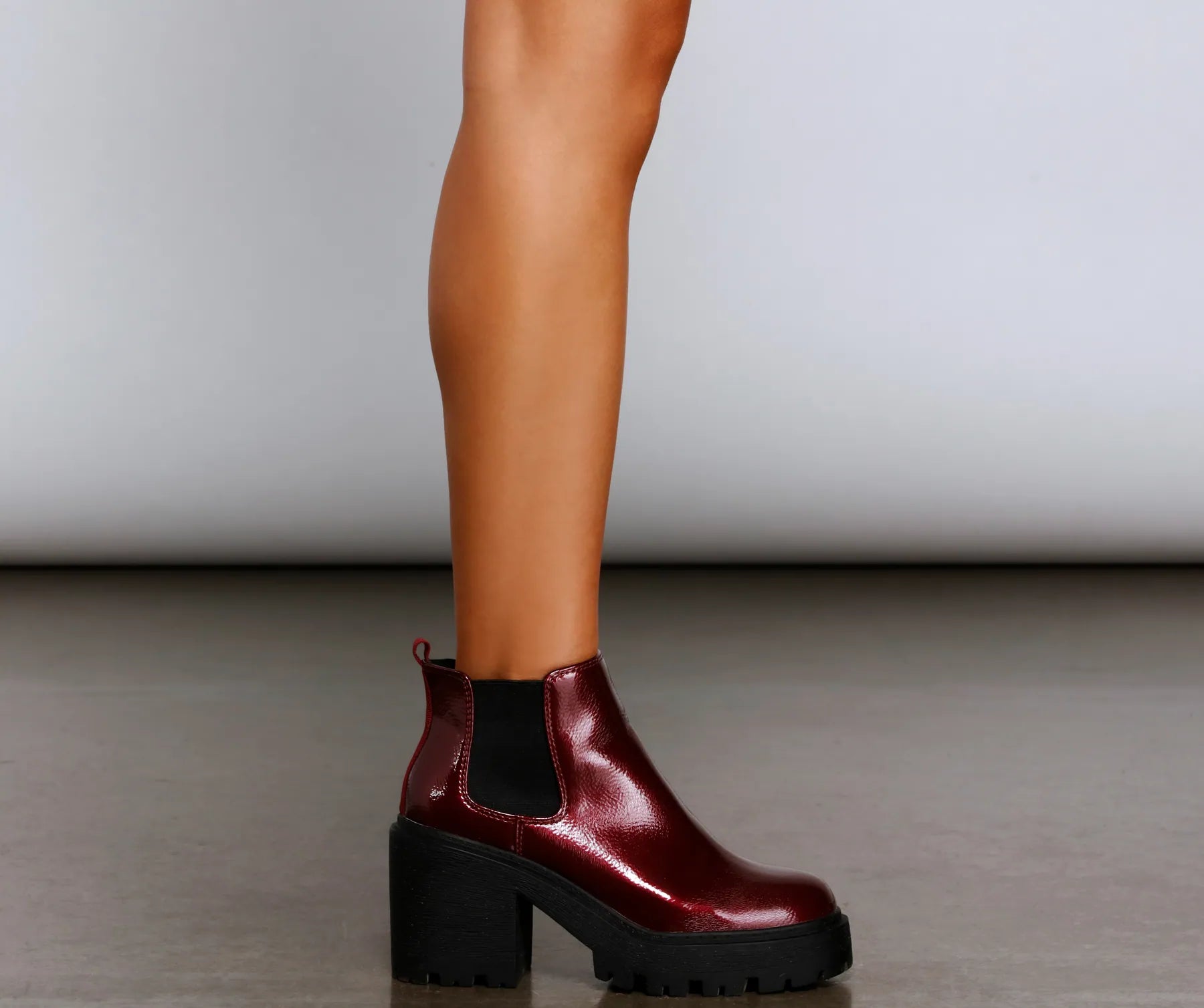 A Trendy Vibe Lug Sole Booties