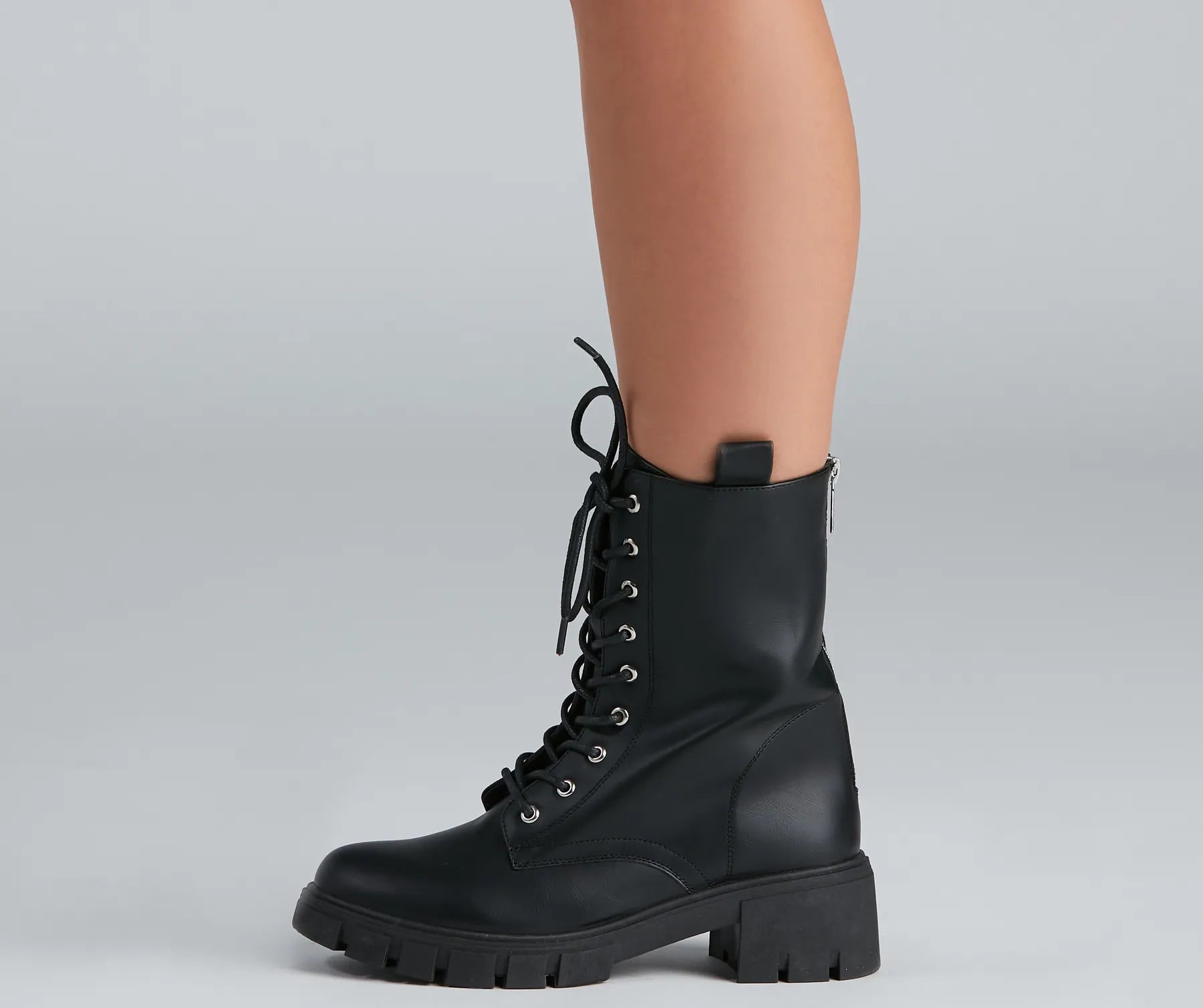 Cool Combat PU Lug Boots
