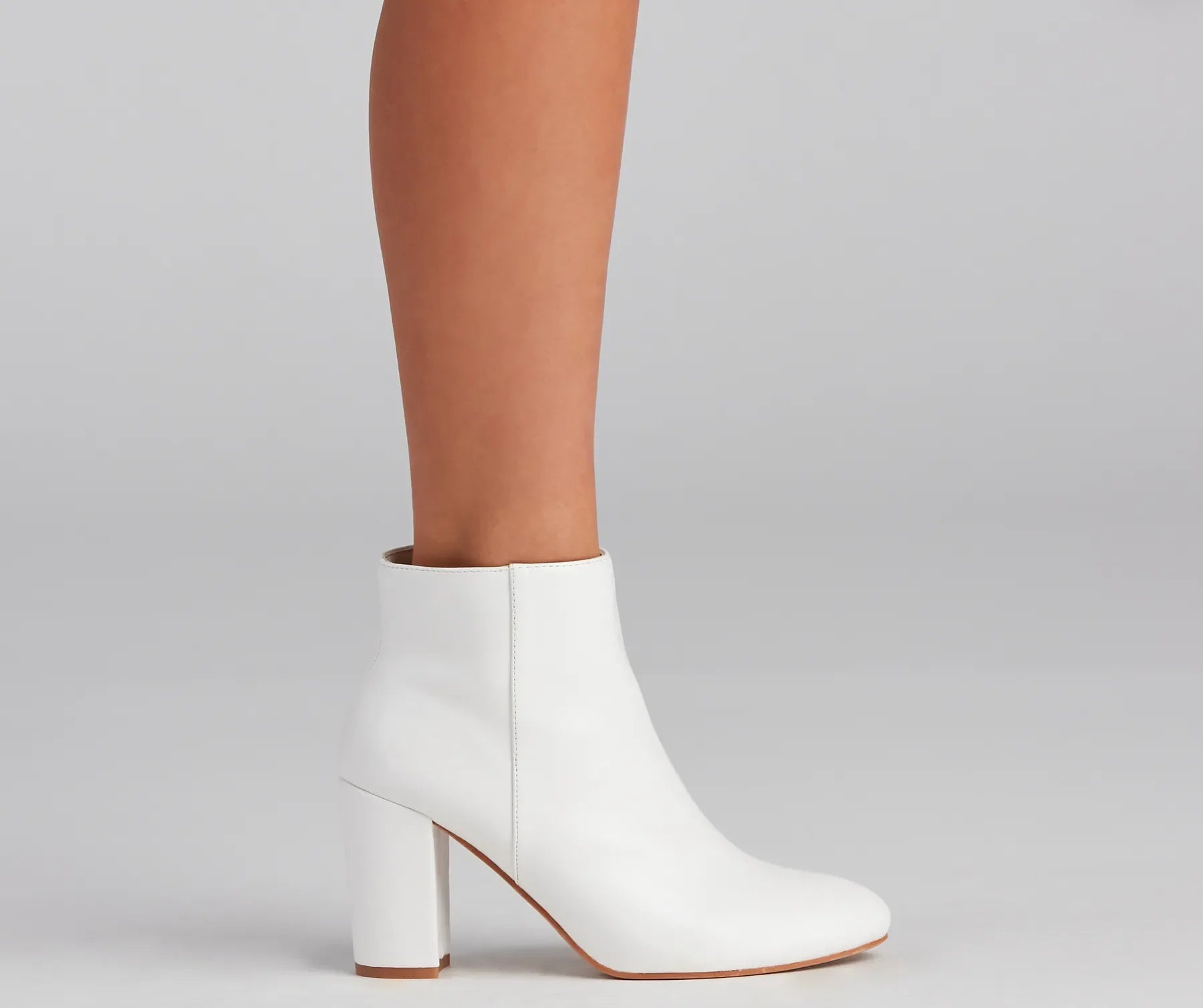 Style Goals Faux Leather Almond Toe Booties