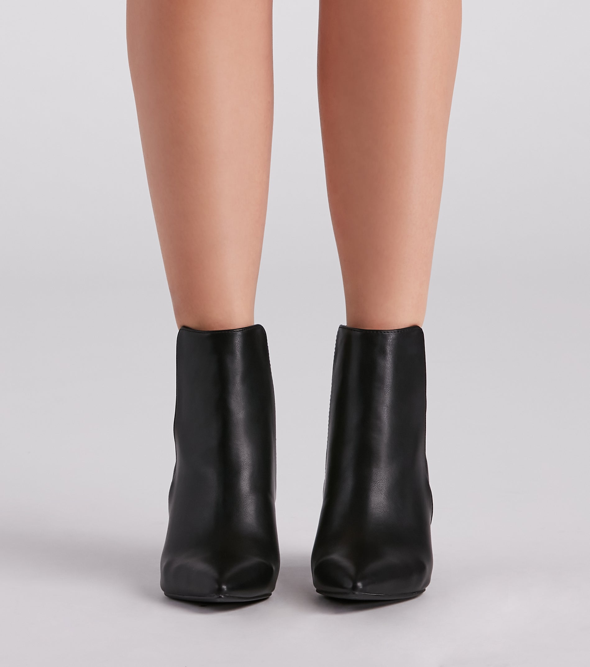 To The Point Faux Leather Booties