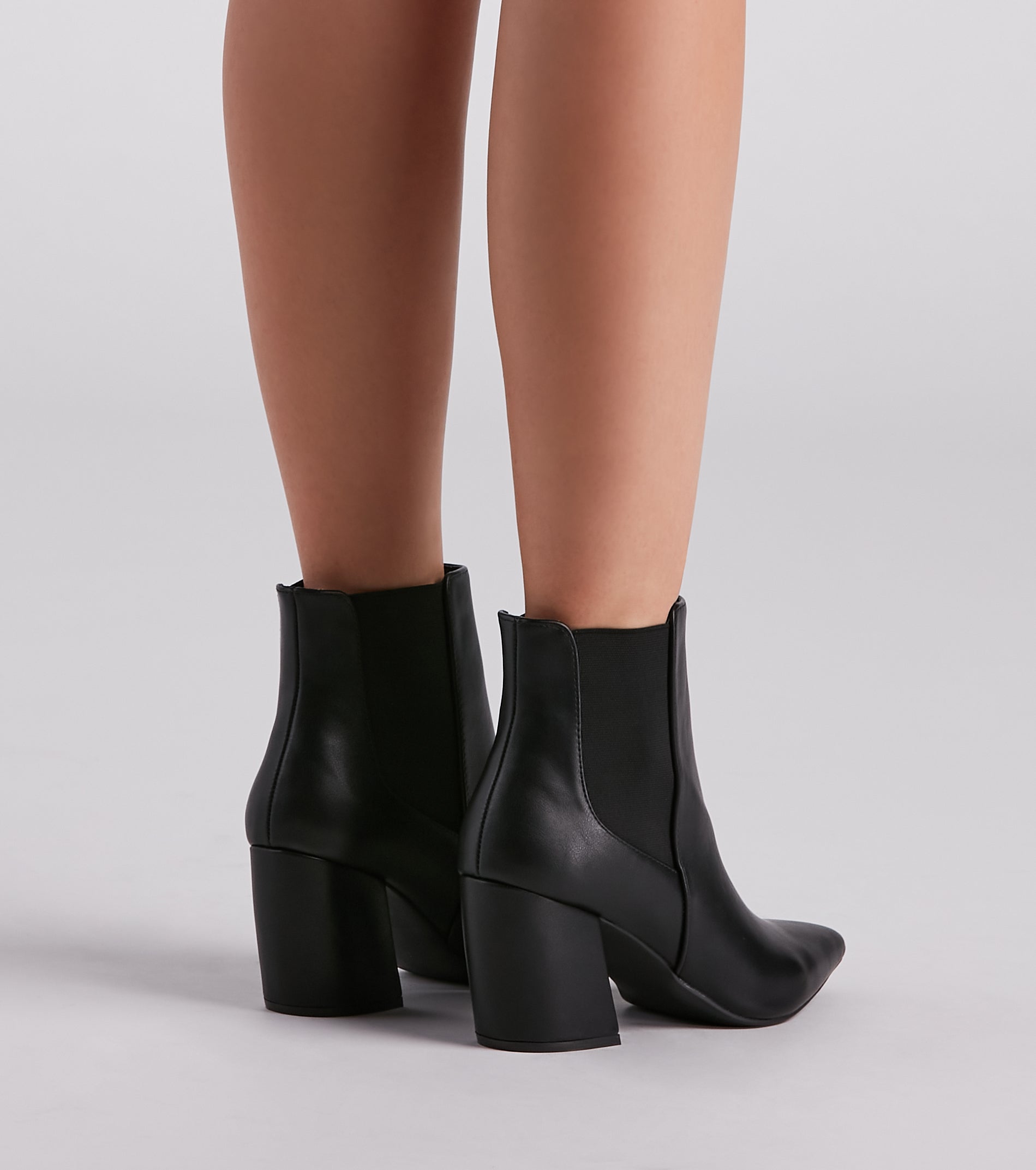 To The Point Faux Leather Booties