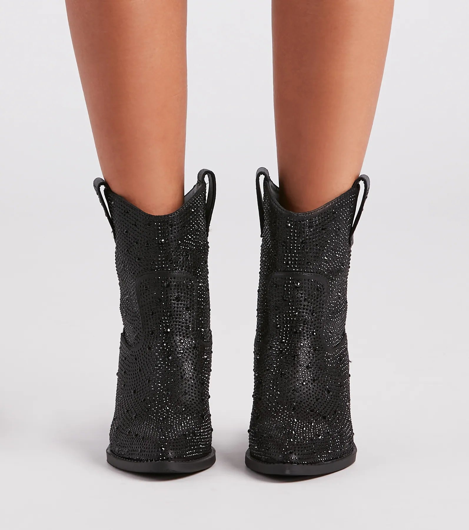 Glitzy Rhinestone Western Booties