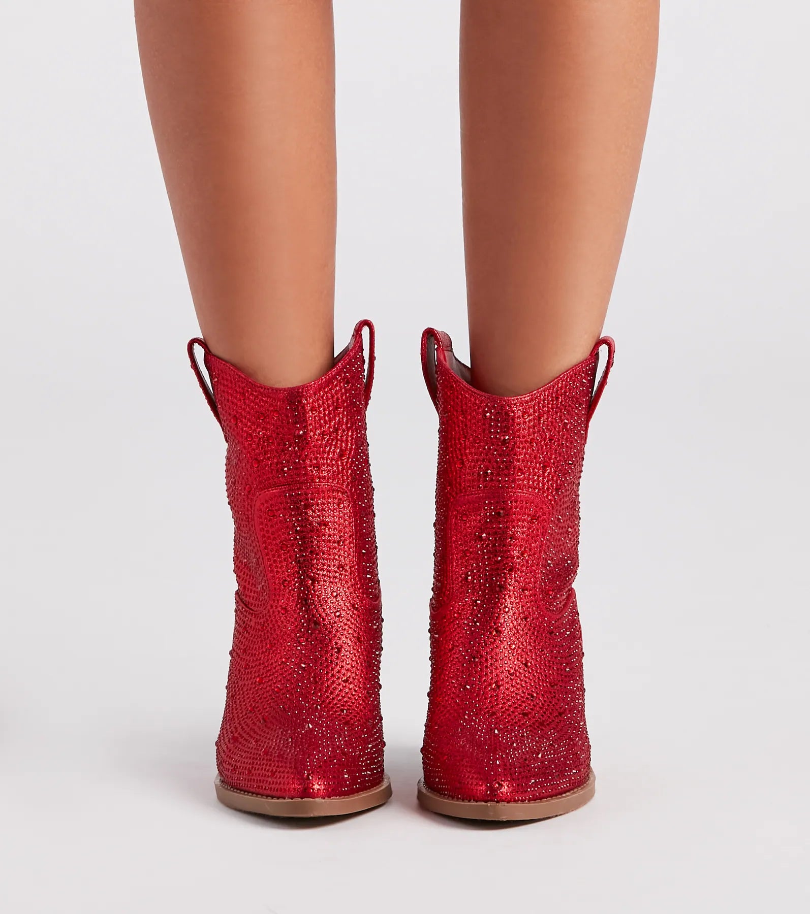 Glitzy Rhinestone Western Booties