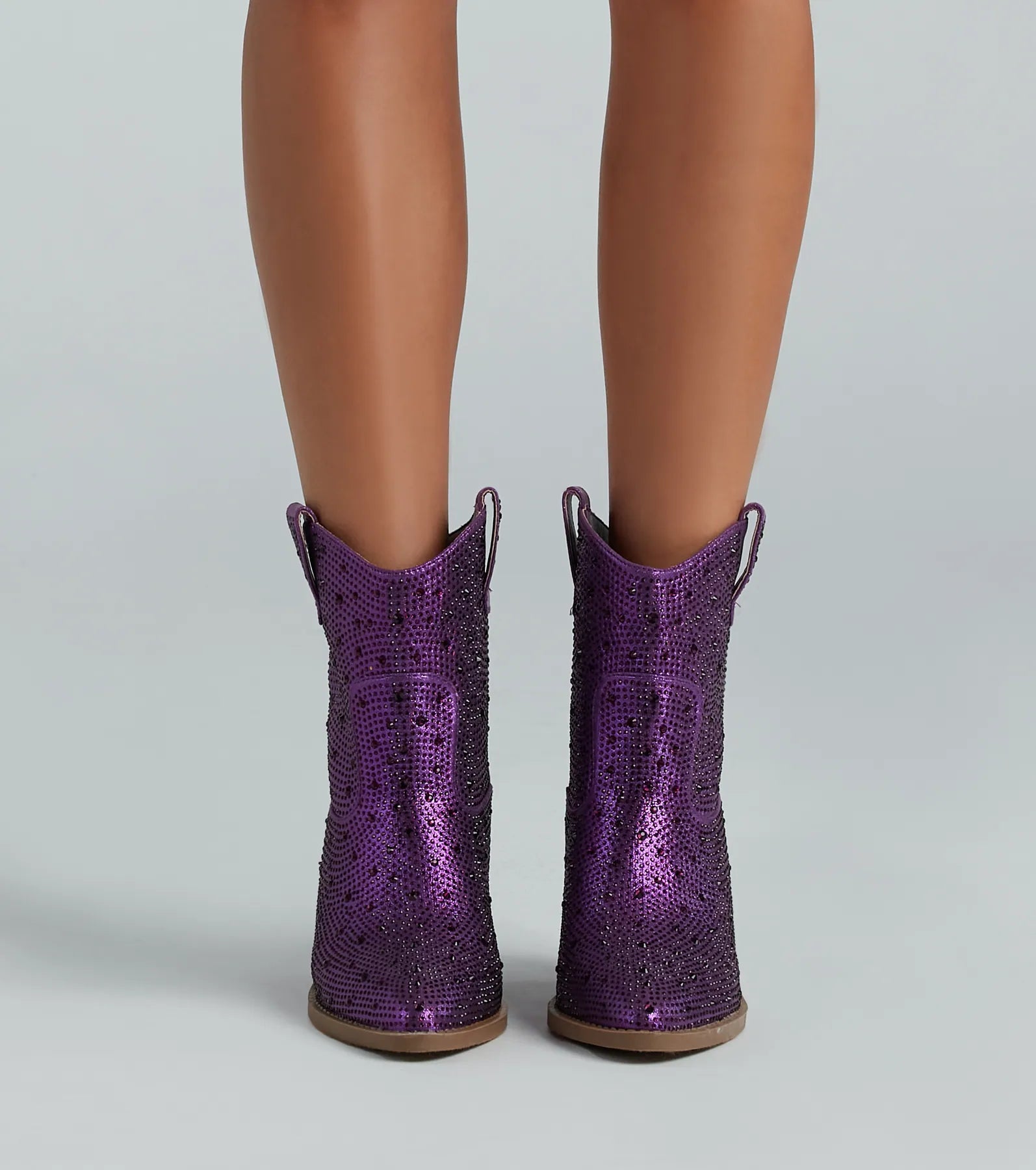 Glitzy Rhinestone Western Booties