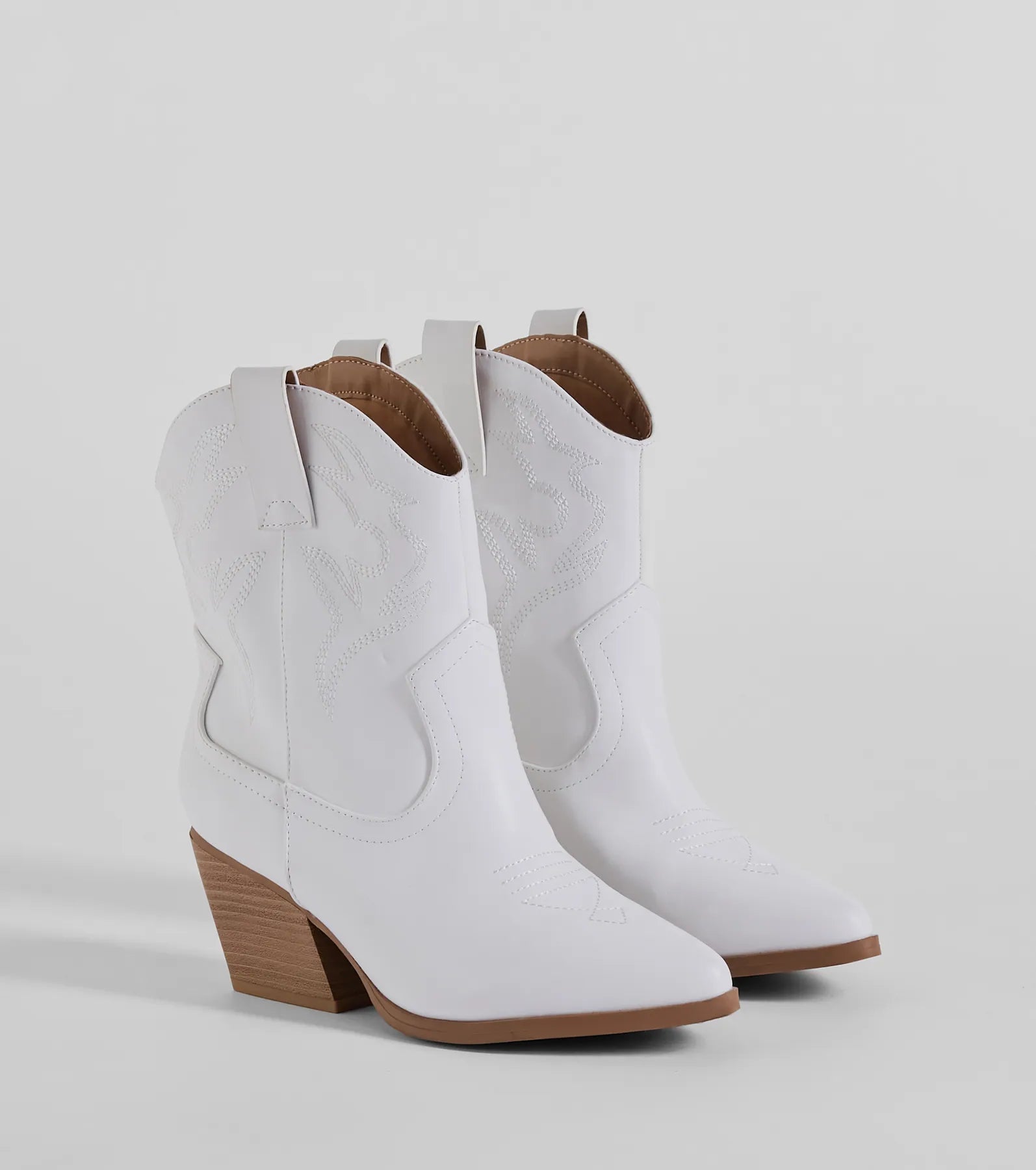 Pay A Visit Western Faux Leather Booties