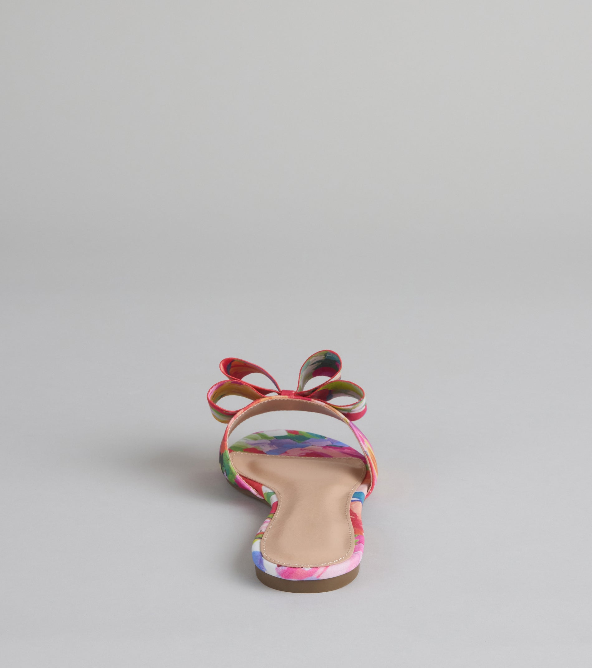 Bow And Tell Floral Slide Sandals