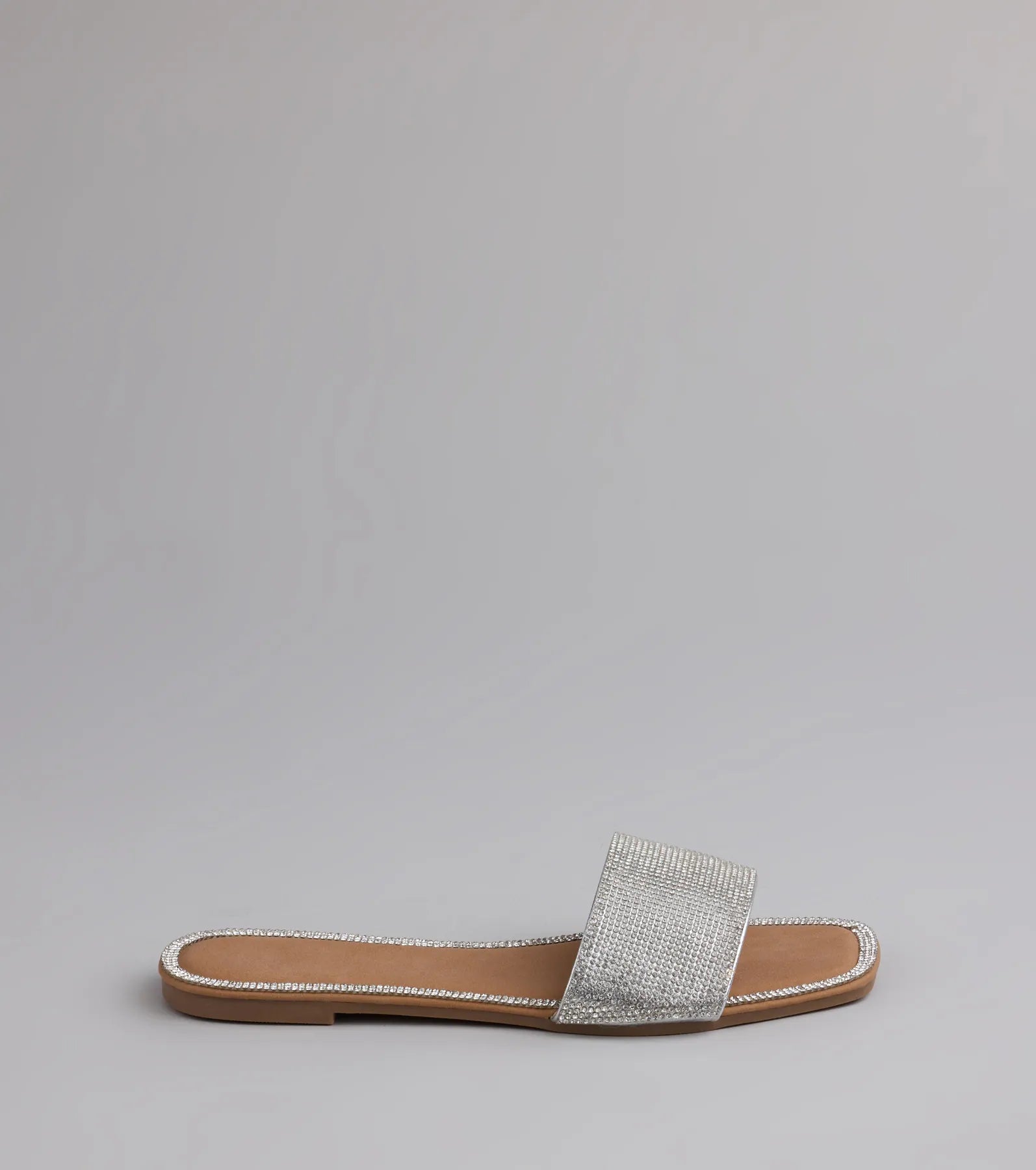 Dazzle Me Rhinestone Square Toe Sandals