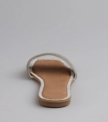 Dazzle Me Rhinestone Square Toe Sandals