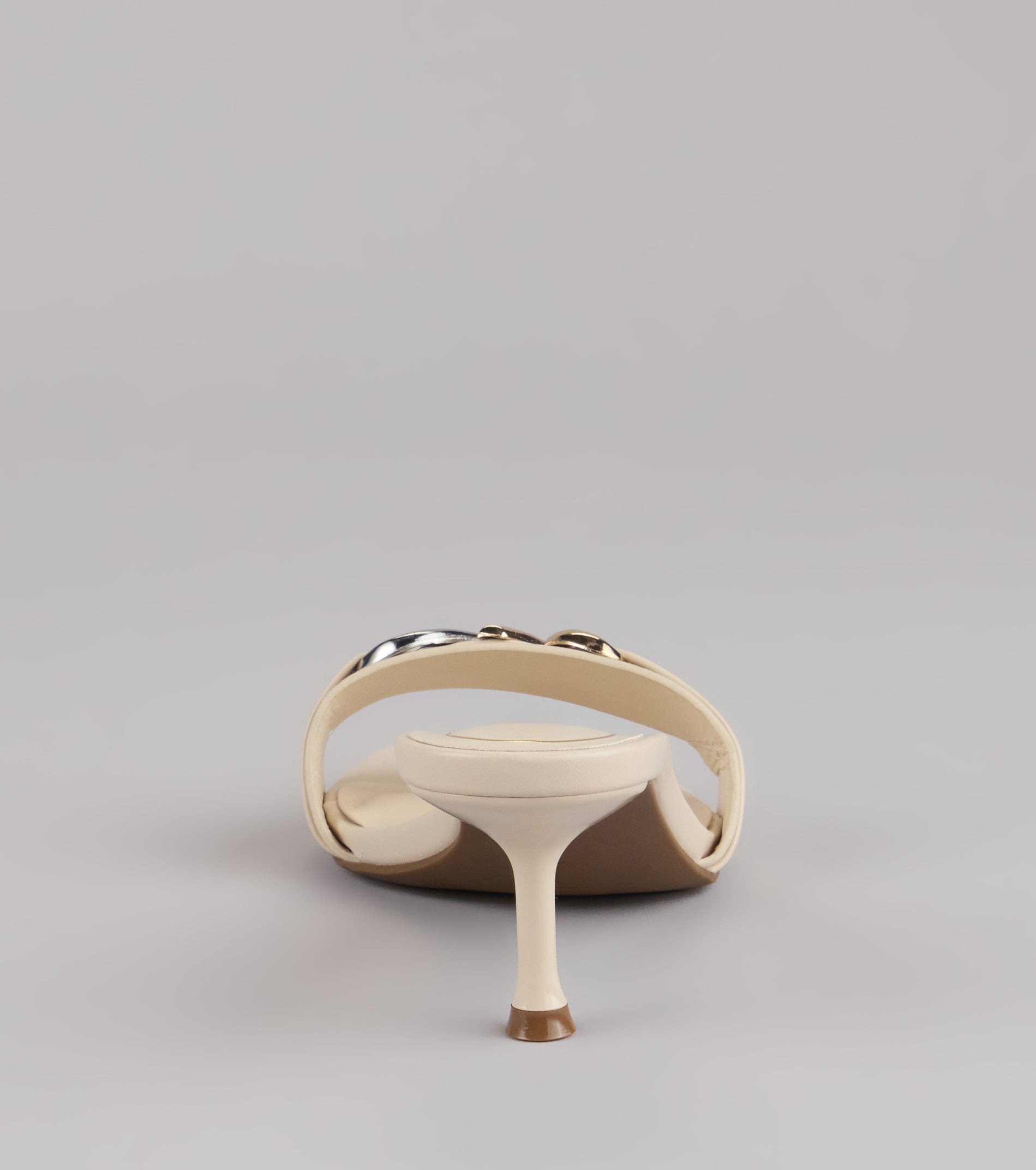 Double Take Hardware Kitten Mules