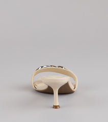 Double Take Hardware Kitten Mules