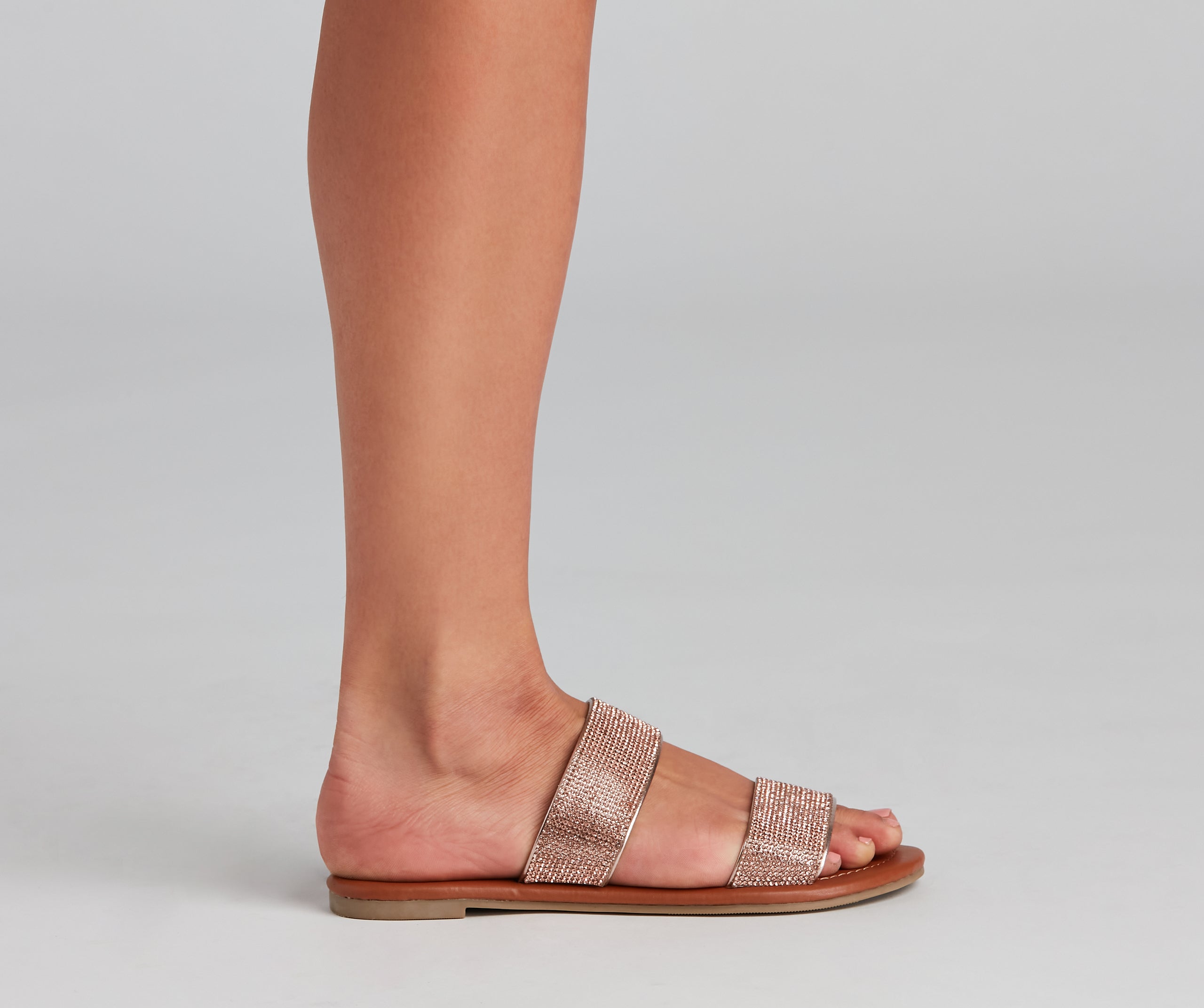 Eyes On Glam Rhinestone Strap Sandals