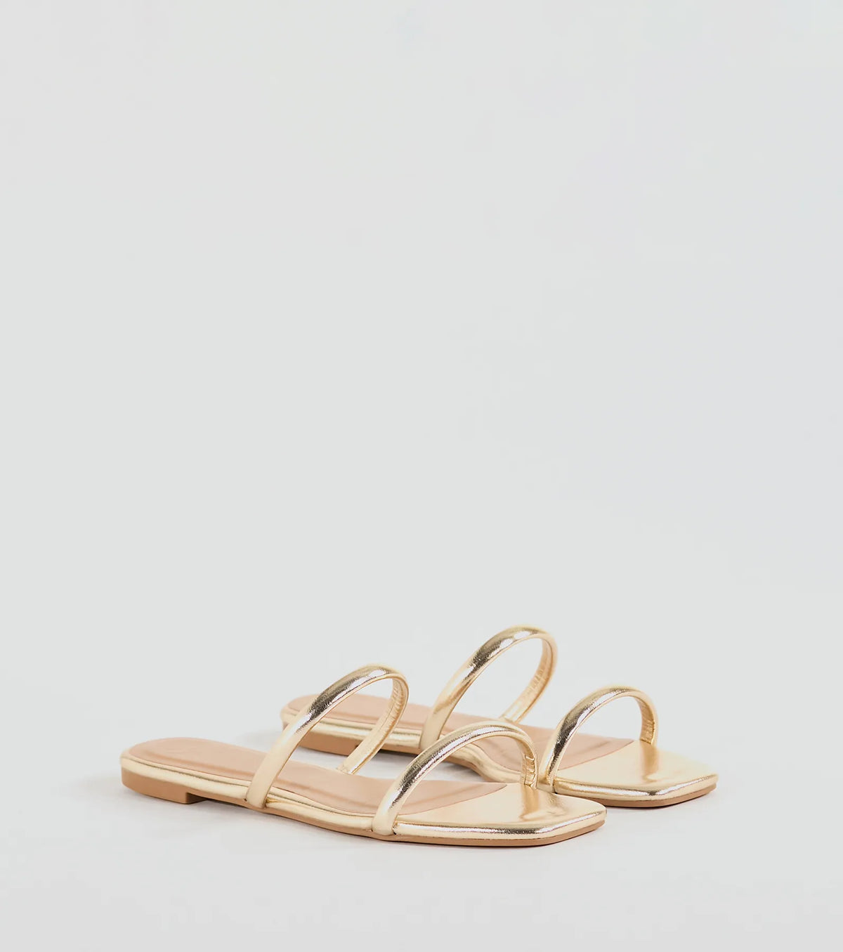 All Time Favorite Strappy Metallic Flat Sandals