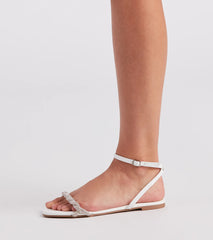 Hint Of Radiance Rhinestone Flat Sandals