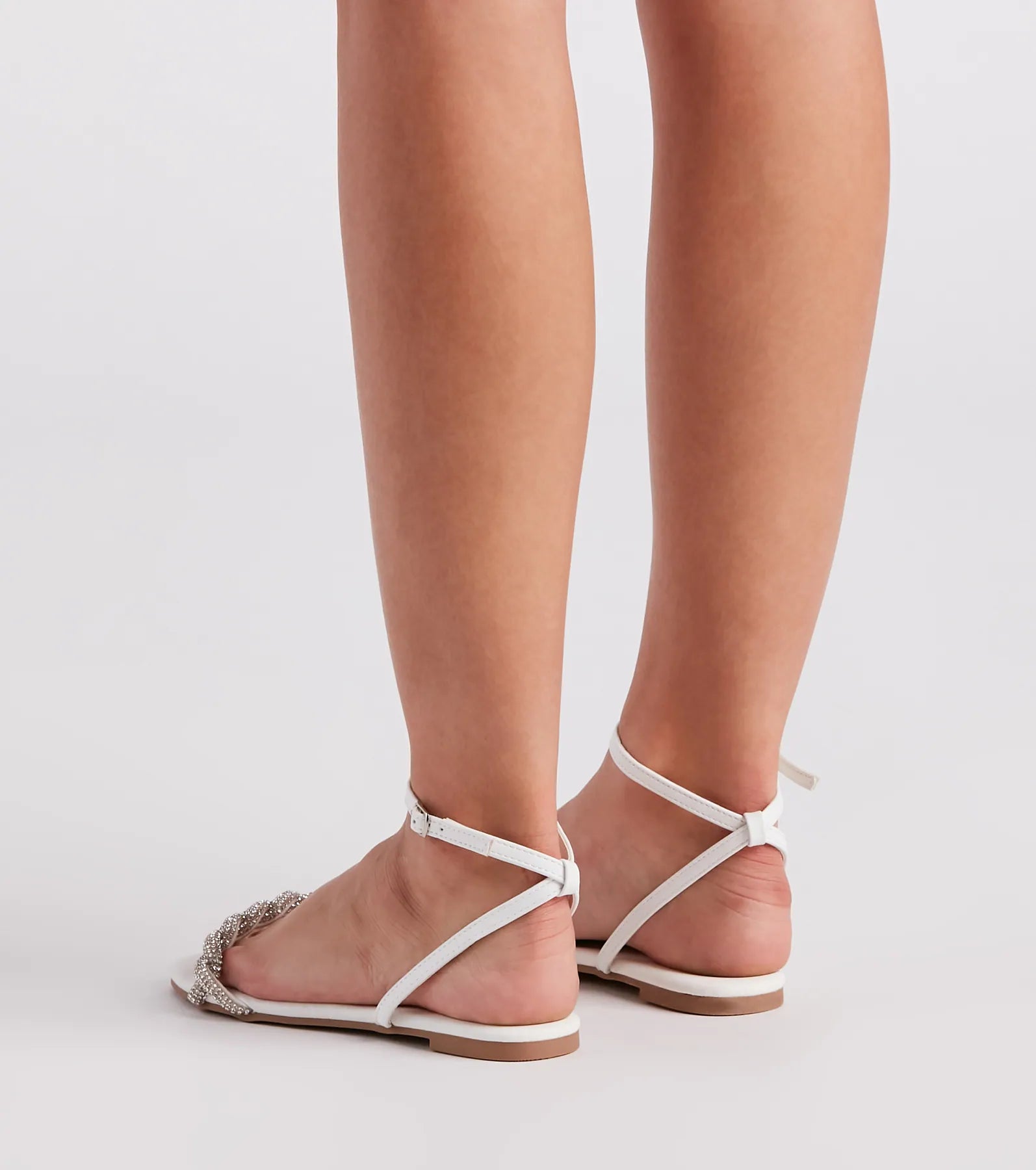 Hint Of Radiance Rhinestone Flat Sandals