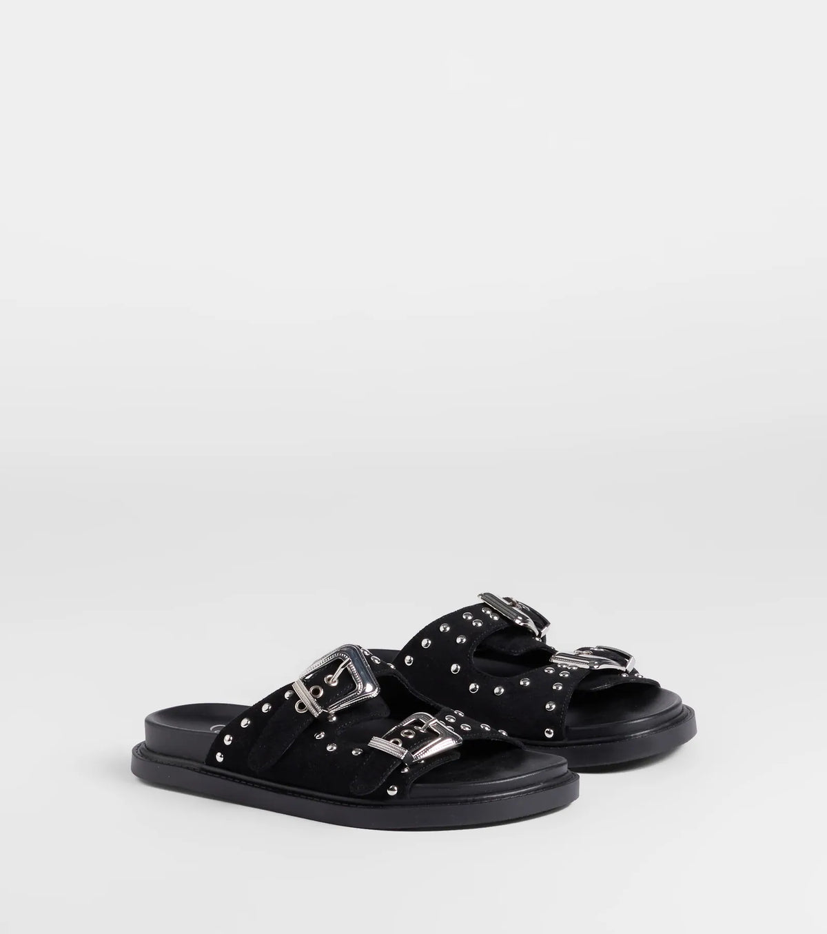 Cool Girl Studded Western Buckle Sandals