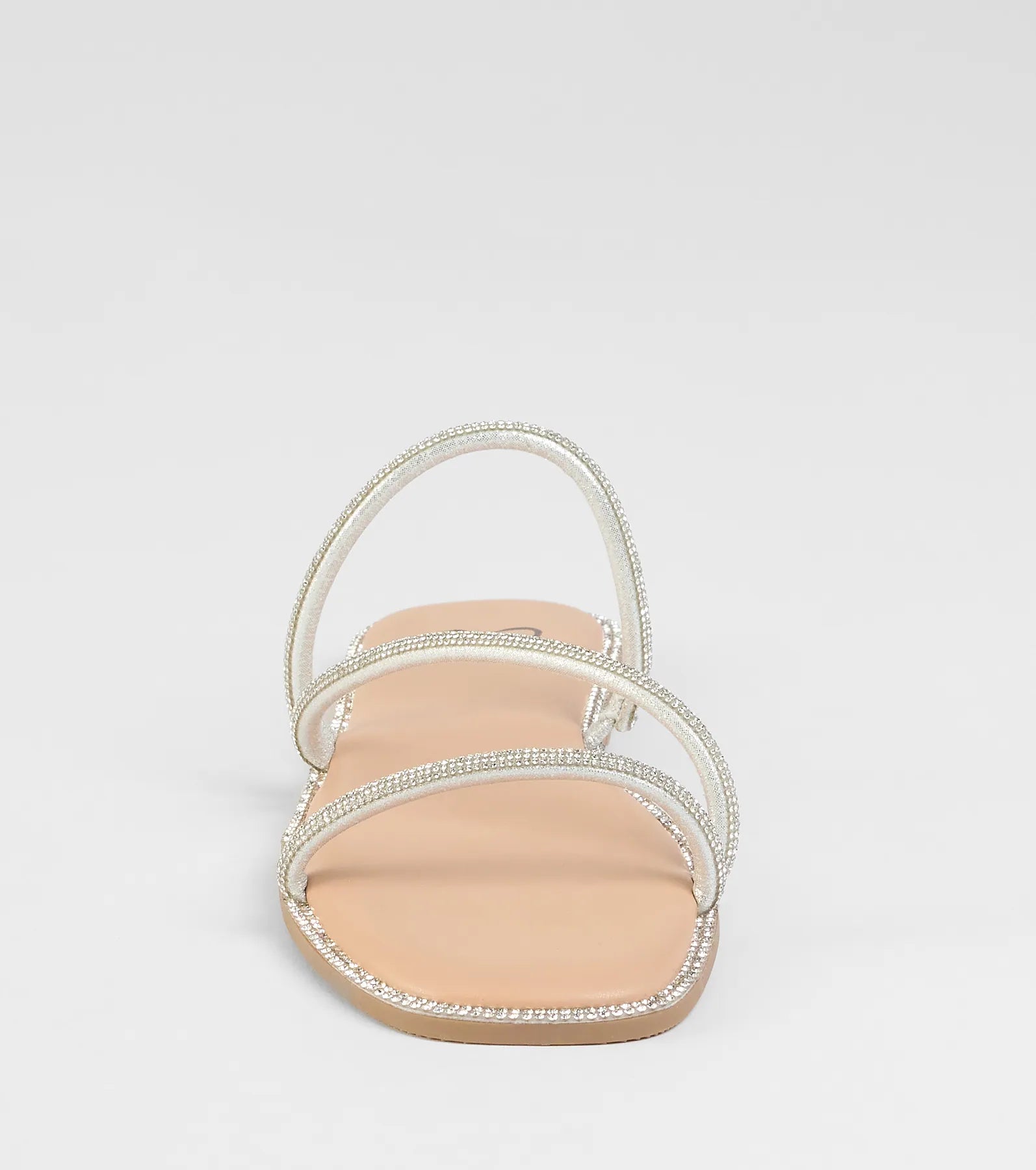 Always Glowing Rhinestone Strap Sandals