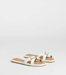 Down For Anything Buckle Criss-Cross Sandals