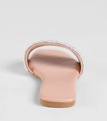 Ever So Chic Rhinestone Pearl Sandals
