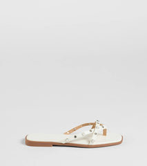 Stylishly Glam Strappy Rhinestone Pearl Sandals