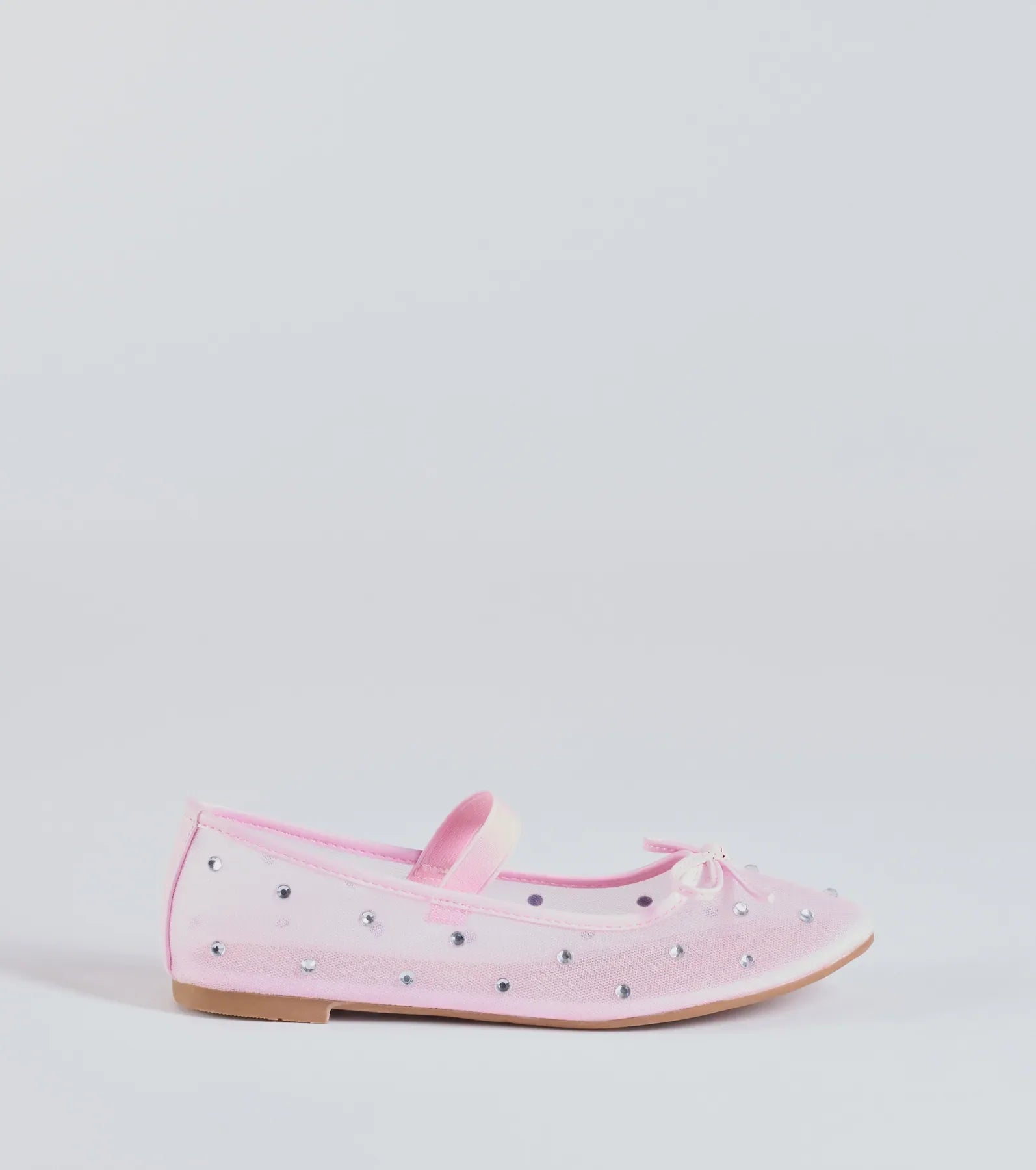 Sparkle And Shine Rhinestone Bow Ballet Flats