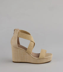 Sun Soaked Espadrille Strappy Wedges