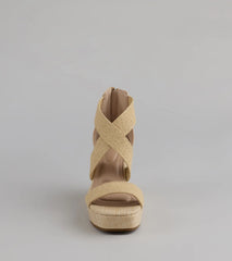 Sun Soaked Espadrille Strappy Wedges