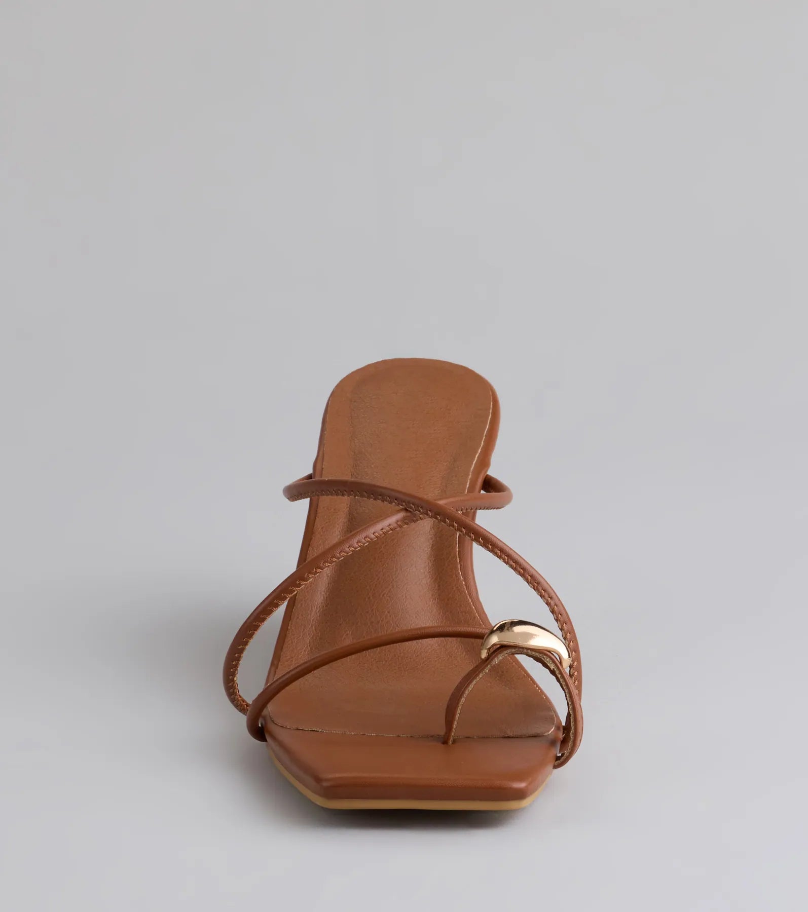 Refined And Classy Toe Ring Strappy Wedges