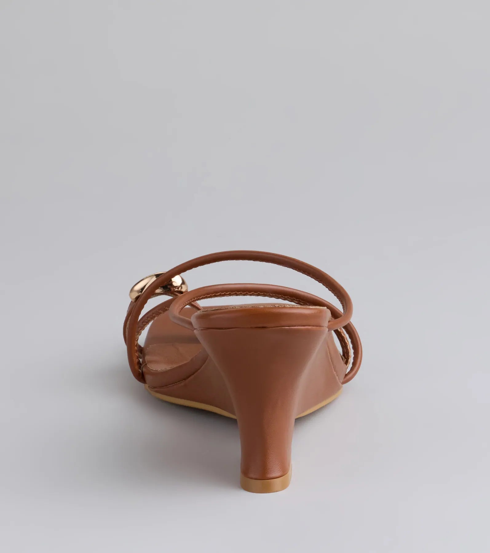 Refined And Classy Toe Ring Strappy Wedges