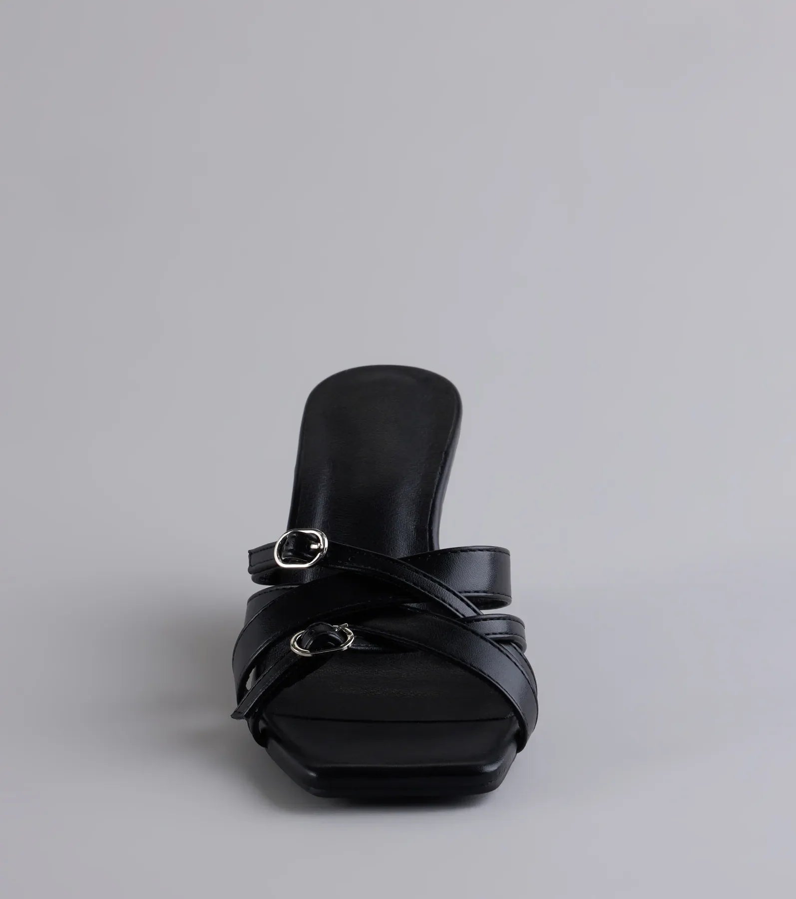 Playing It Cute Strappy Buckle Wedge Heels