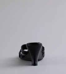 Playing It Cute Strappy Buckle Wedge Heels