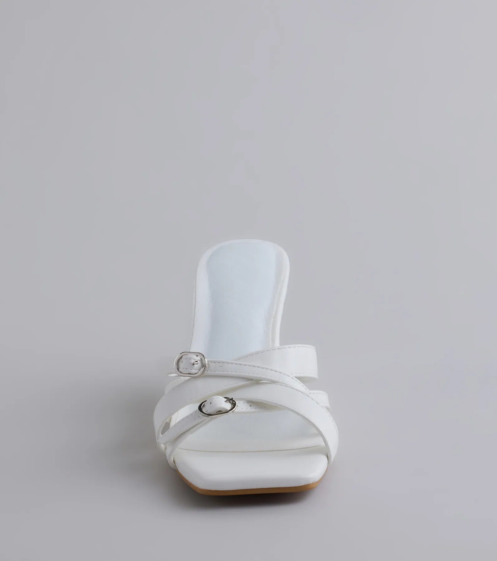 Playing It Cute Strappy Buckle Wedge Heels