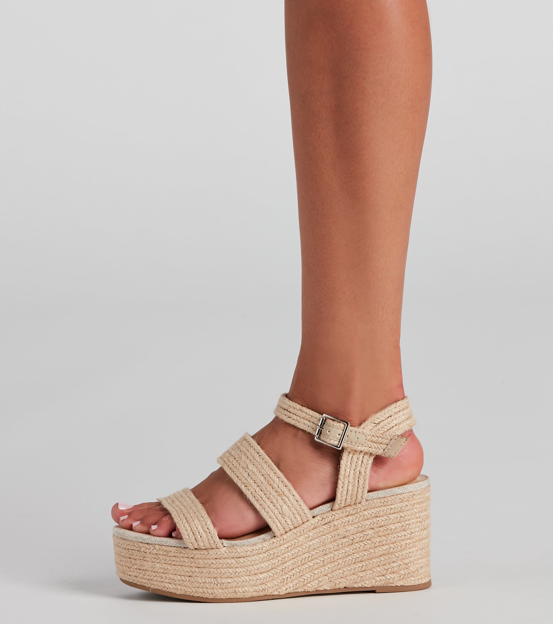 Summer Daze Straw Platform Wedges