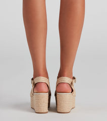 Summer Daze Straw Platform Wedges